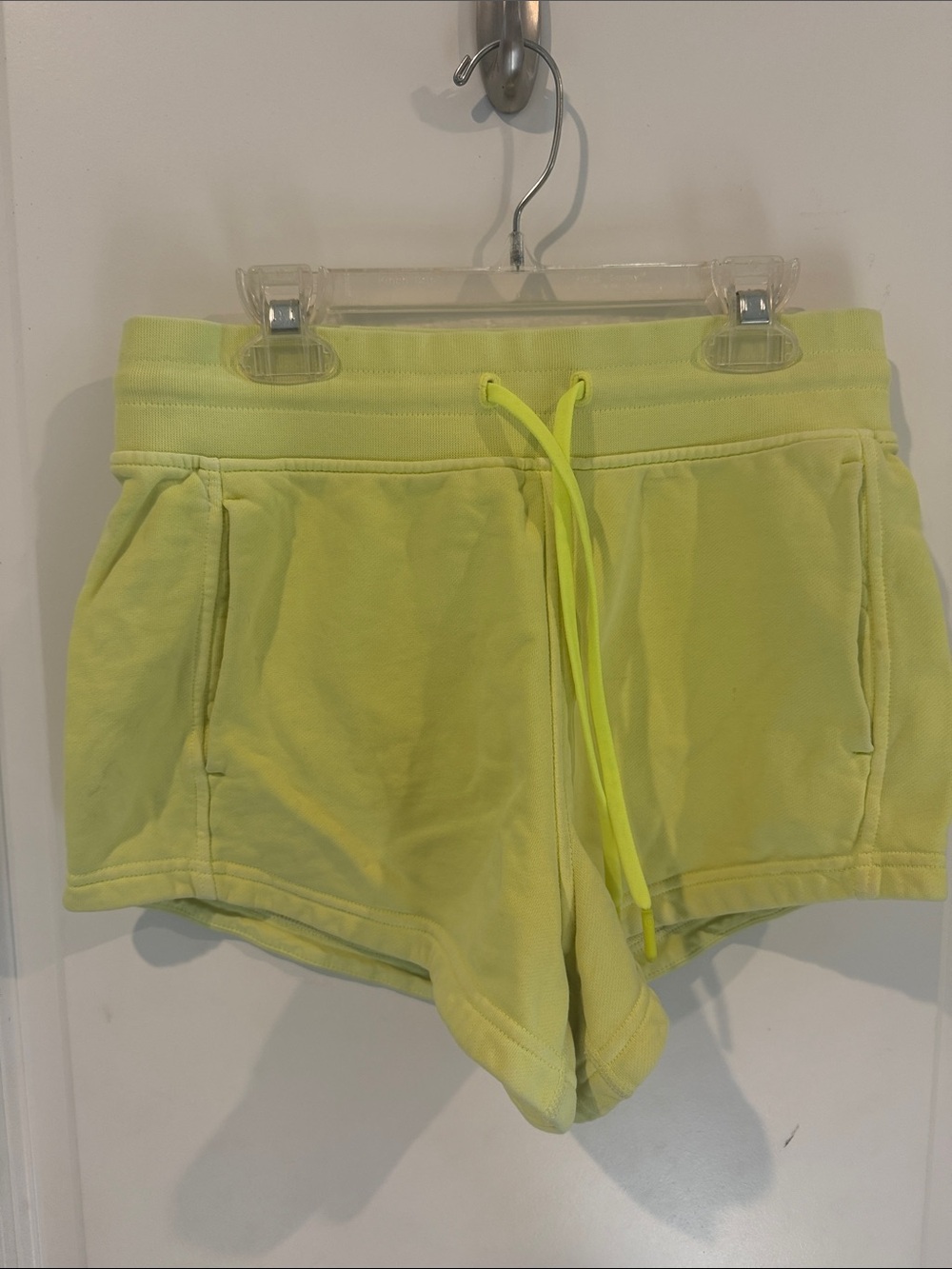 lululemon athletica Neon Yellow Drawstring Athletic Shorts